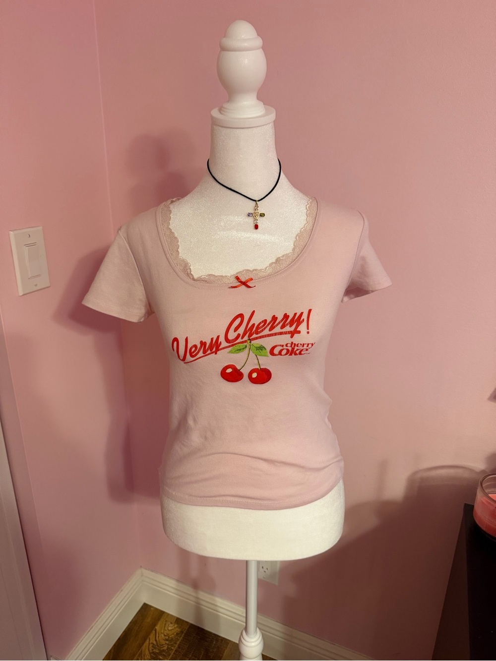 Coca Cola Pink 'Very Cherry!' Short Sleeve Graphic Tee